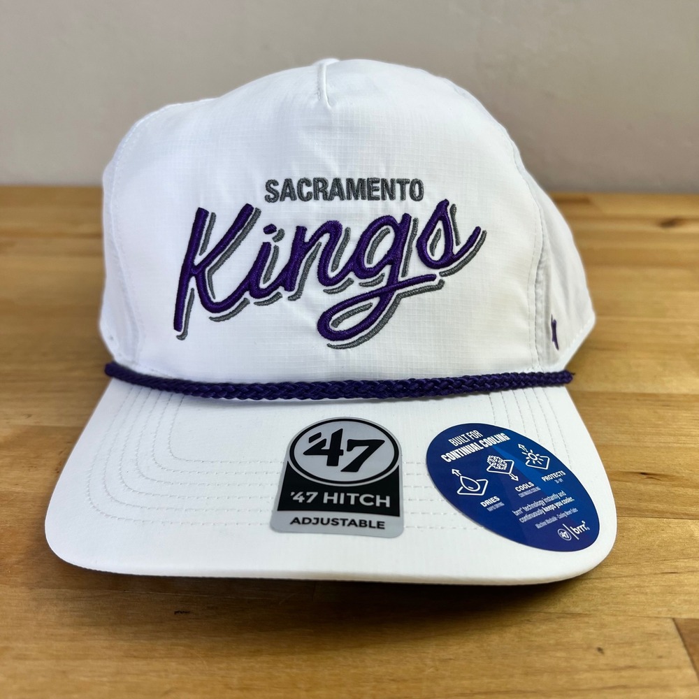 Sacramento Kings 47 Cooling Hat Hitch Snapback OSFA White Purple Rope NEW